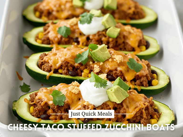Cheesy Taco Stuffed Zucchini Boats