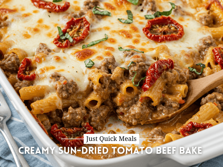 Creamy Sun-Dried Tomato Beef Bake