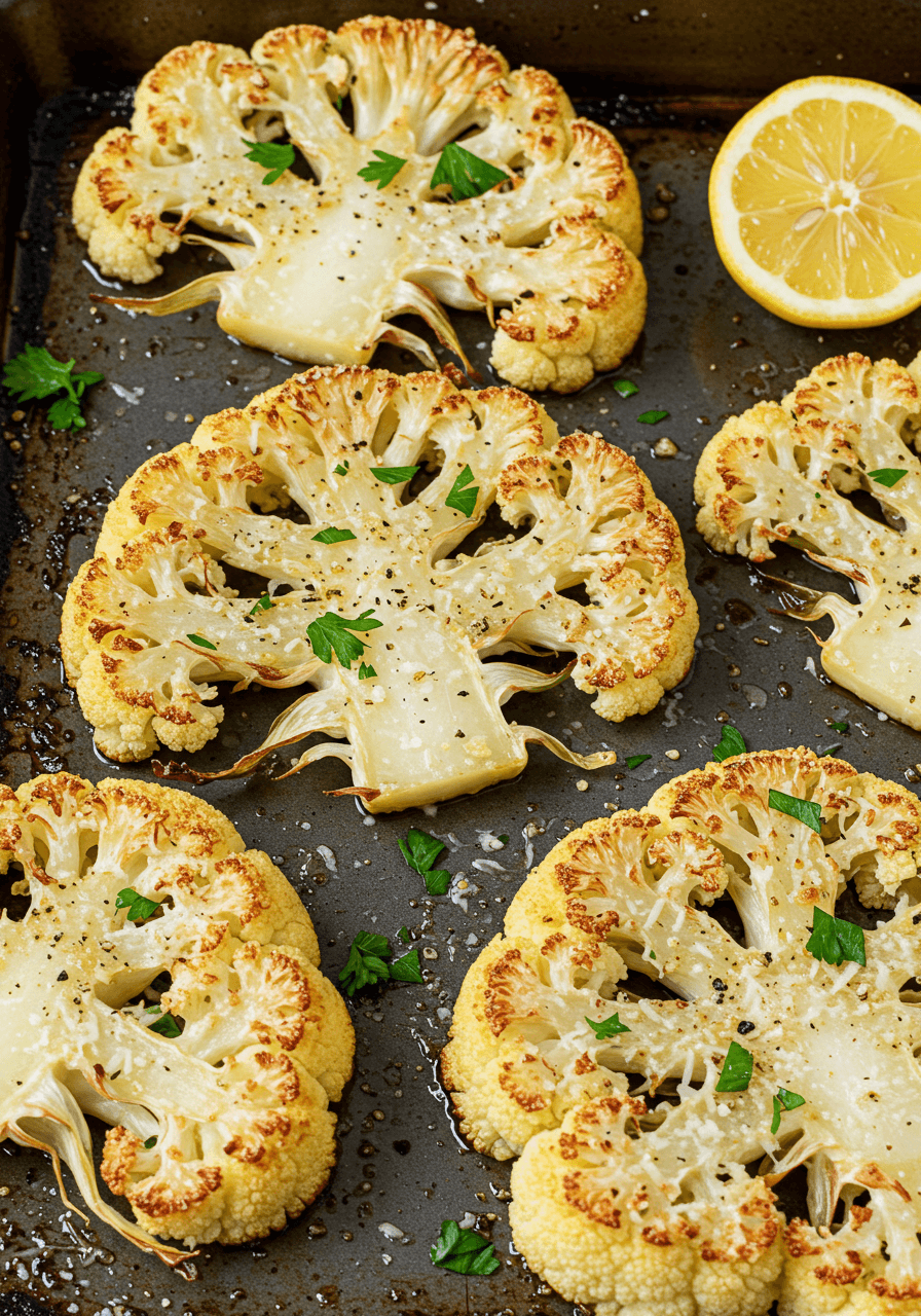 Parmesan Roasted Cauliflower Steaks - Just Quick Meals